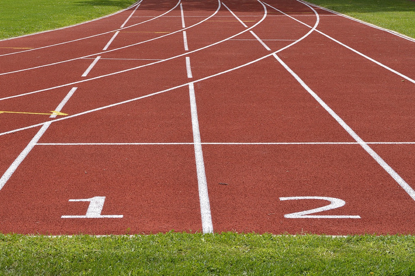 Tartanbahn der Leichtathletik-Sportanlage des VfL Zwingenberg